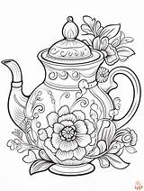 Printable Teapot Coloring Pages Free For Kids And Adults sketch template