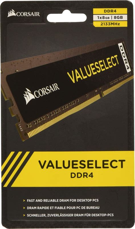 Corsair 8GB Kit (1x 8GB) 2133 MHz CL15 288-Pin DIMM DDR4 RAM Memory (CMV8GX4M1A2133C15) at ...