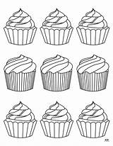 Printable Cupcakes Coloring Pages  Free Templates sketch template