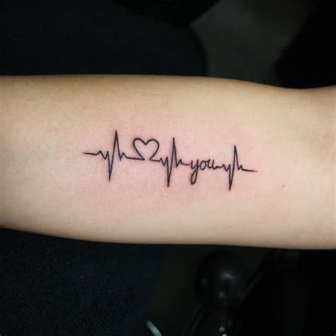 Heartbeat Tattoo Design | Pulse Tattoo Ideas | Line Tattoos