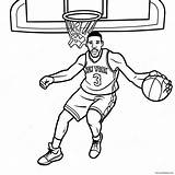 New York Knicks Player Dunking Coloring Page 34954 27640 sketch template