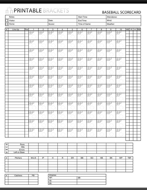 30+ Printable Baseball Scoresheet / Scorecard Templates ᐅ TemplateLab