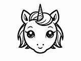 Unicorn Emoji Coloring Magic  Page sketch template