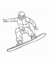 Snowboard Snowboarding Coloring Pages Drawing Snow Winter Coloriage  sketch template