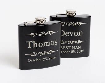 Personalized Groomsmen Gifts Flask Bridesmaid Flask