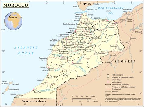 Map of Morocco (Political Map) : Worldofmaps.net - online Maps and ...