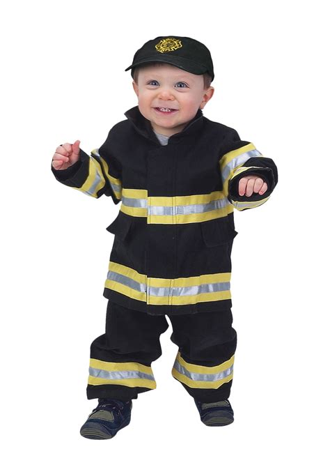 Toddler Black Firefighter Costume