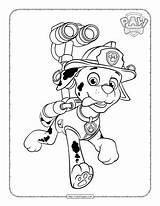 Printable Paw Patrol Marshall Coloring Sheet sketch template