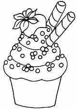 Cute Cupcake Printable Coloring Pages sketch template