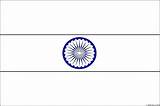 Indian Flag Coloring sketch template