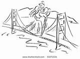 Golden Gate Bridge Coloring Page Coloring Pages sketch template