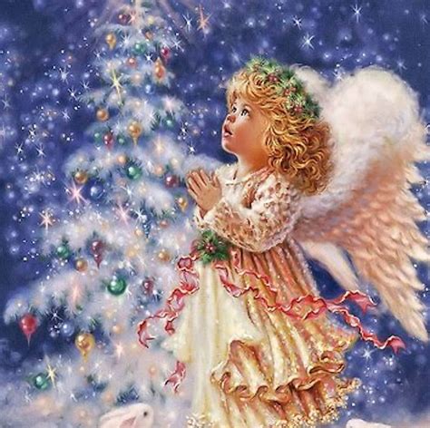 free download | Little Christmas Angel, Christmas, cute, Tree, Angel ...