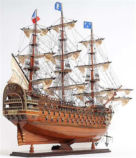 Royal Louis 1779 Wooden Model Tall Ship 37" Sailboat Built Boat - CaptJimsCargo