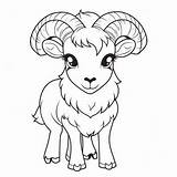 Bighorn Sheep Coloring Pages For Kids sketch template