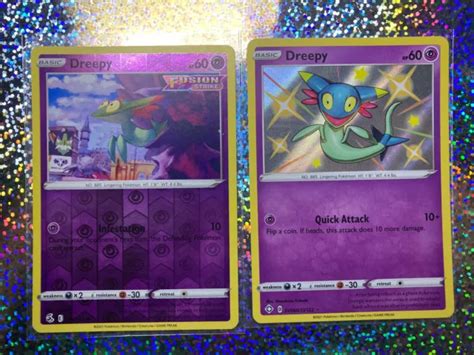 POKEMON DREEPY: SHINING Fates SV060/SV122; Fusion Strike Reverse Holo 128/264 $4.49 - PicClick