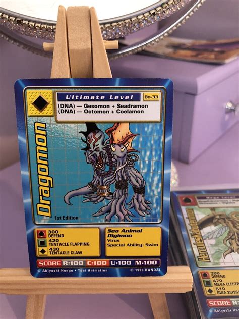 Digimon Dragomon Bo-33 Ultimate Level 1999 Bandai Card | eBay