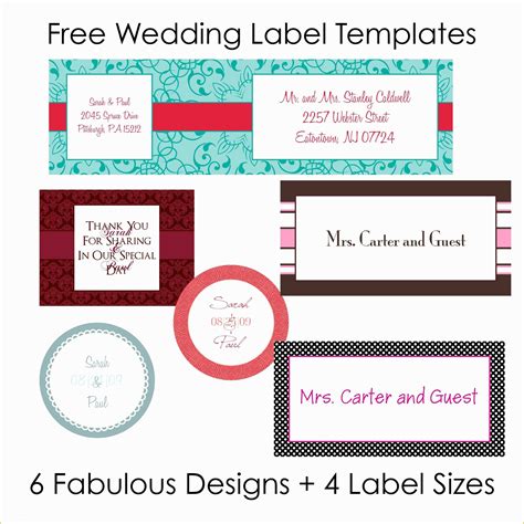 Free Wedding Address Label Templates Of 18 Free Label Designs Free Vintage Label Template ...