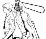 Chainsaw Man Coloring Pages  Free Printable For Kids sketch template