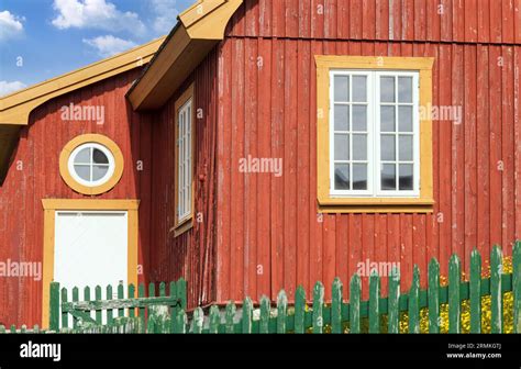 Typical architecture of Greenland capital Nuuk with colored houses ...