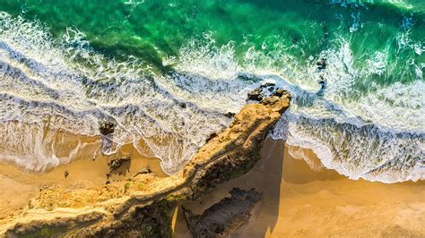 Beach Rocks Drone View - Drone Shot HD wallpaper | Pxfuel