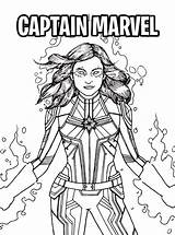 Captain Marvel Coloring Pages sketch template