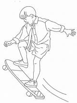 Skateboarding Coloring Page Download And Print  sketch template