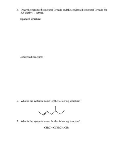 Solved 3. Draw the expanded structural formula, the | Chegg.com