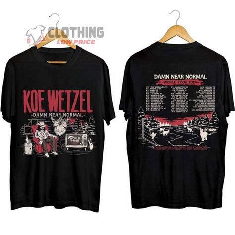 Koe Wetzel World Tour 2024 Merch, Damn Near Normal World Tour 2024 ...