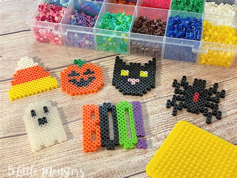 5 Little Monsters: Halloween Perler Bead Designs