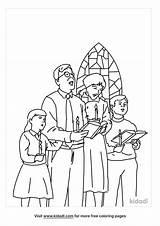 Singing In Church Coloring Pages sketch template