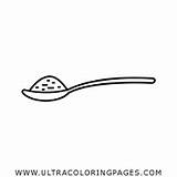 Spoon Coloring Page  Ultra Pages sketch template