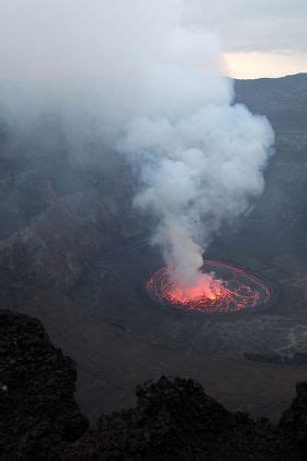 Lava Lake Mount Nyiragongo Editorial Stock Photo - Stock Image ...