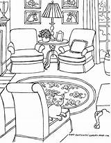 Living Room Coloring Page Of Table Sketch sketch template