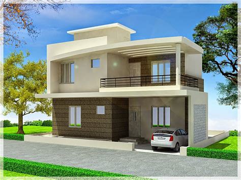 Best Small Duplex House Plans - Terrace is also provided for the bedroom 1 as a place of ...