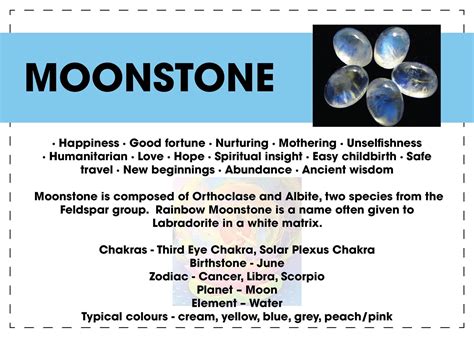 A stone for “new beginnings”, Moonstone is a stone of inner growth and ...