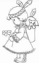 Girl Indian Coloring Pages  sketch template