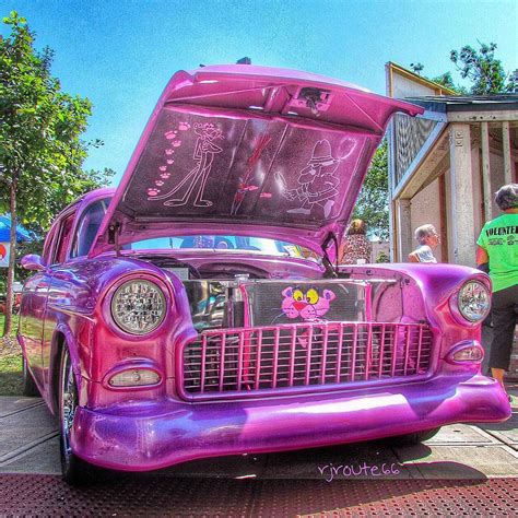 Pink Panther This lovely car was at the Route 66 Festival in Springfield, MO #Route66 # ...