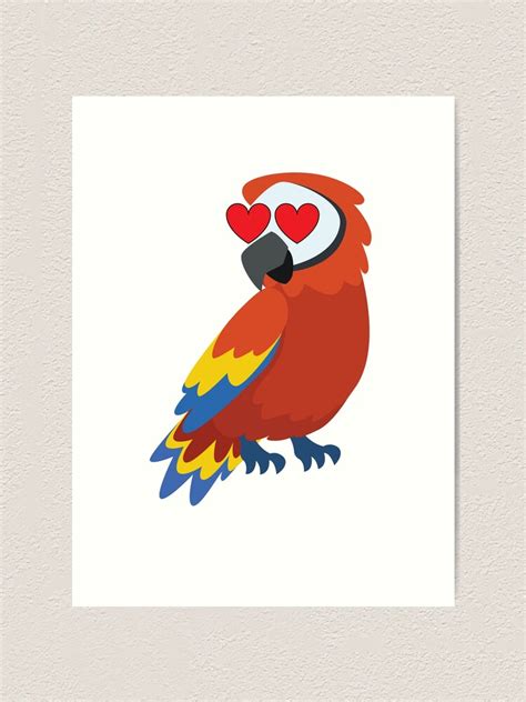 "Parrot Emoji " Art Print by HippoEmo | Redbubble