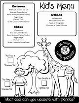 Childrens Menus Kids Coloring For Restaurants Sketch Coloring Page sketch template
