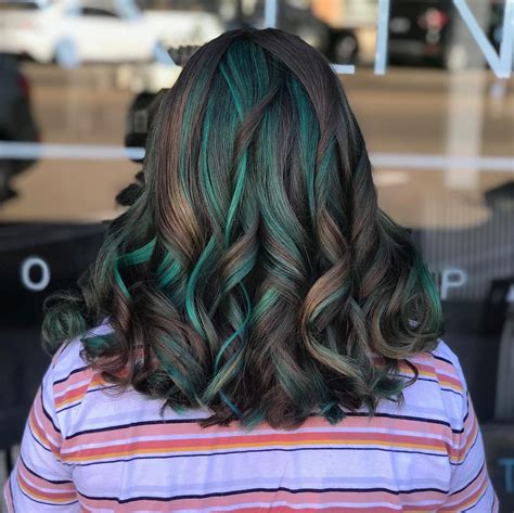 Subtle Teal Hair Highlights