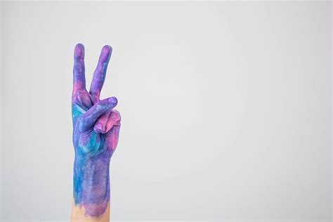 HD wallpaper: watercolor, blue, violet, peace, peace sign, hand, human hand | Wallpaper Flare