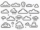 Clouds Coloring Page  sketch template
