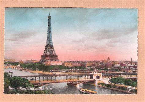 France PARIS Antique Vintage Postcard la tour eiffel eiffel