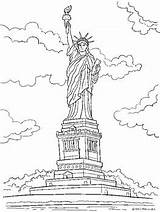 statue Of liberty coloring Page Free Printable  sketch template