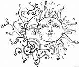 Sun And Moon Coloring Pages For Adults sketch template