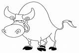 Outlined Bull Coloring Page  Free Printable Pages sketch template