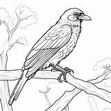 Premium Photo  Printable Crow Coloring Pages For Toddlers sketch template