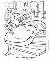Cinderella Slipper Coloring Glass Printable Pages Shoe Sheet Drawing  sketch template