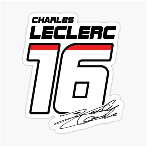 "F1 Charles Leclerc 16" Sticker for Sale by classicdshop | Redbubble