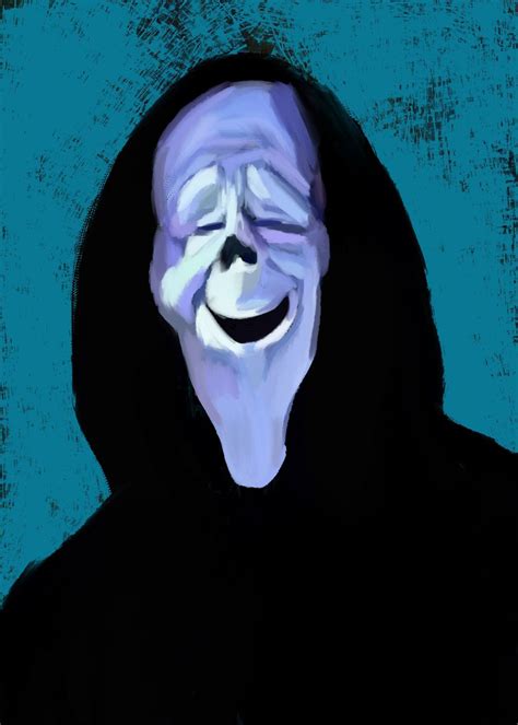 'Scary Movie Smiley Ghost' Poster, picture, metal print, paint by ABcreative | Displate